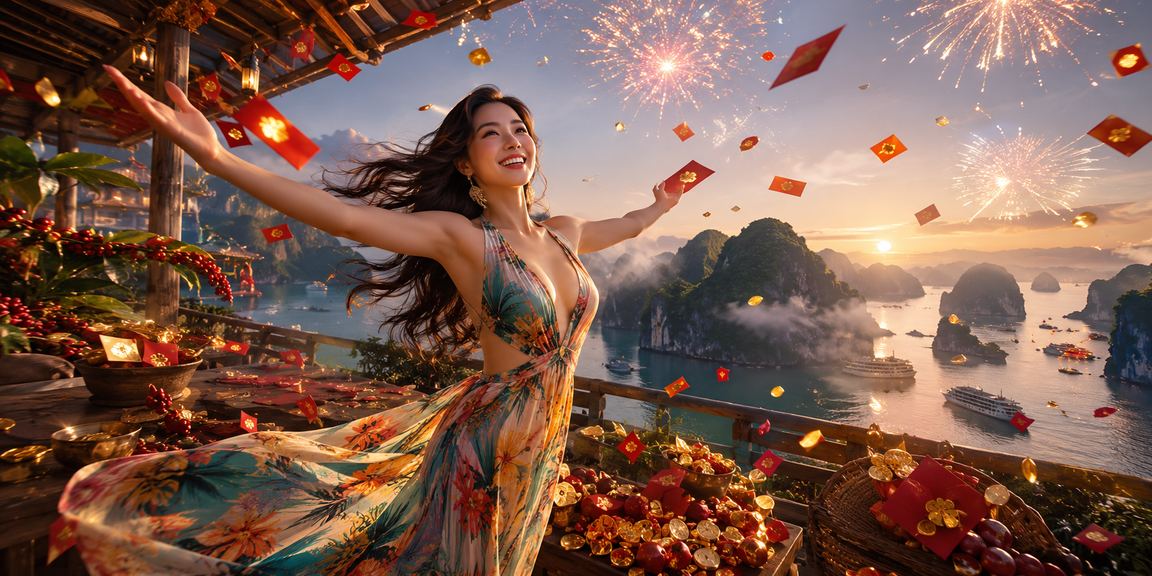 Phong bì đỏ bonus VIP tại quán cà phê ven vịnh Hạ Long