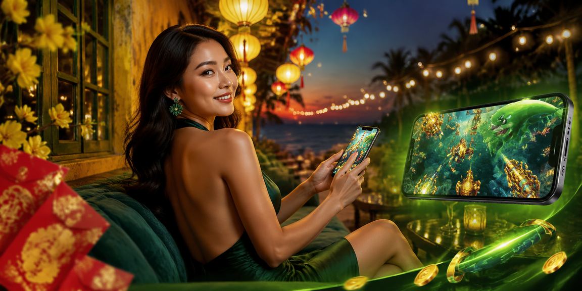 Trò chơi bắn cá rực rỡ dưới đèn lồng Hội An về đêm