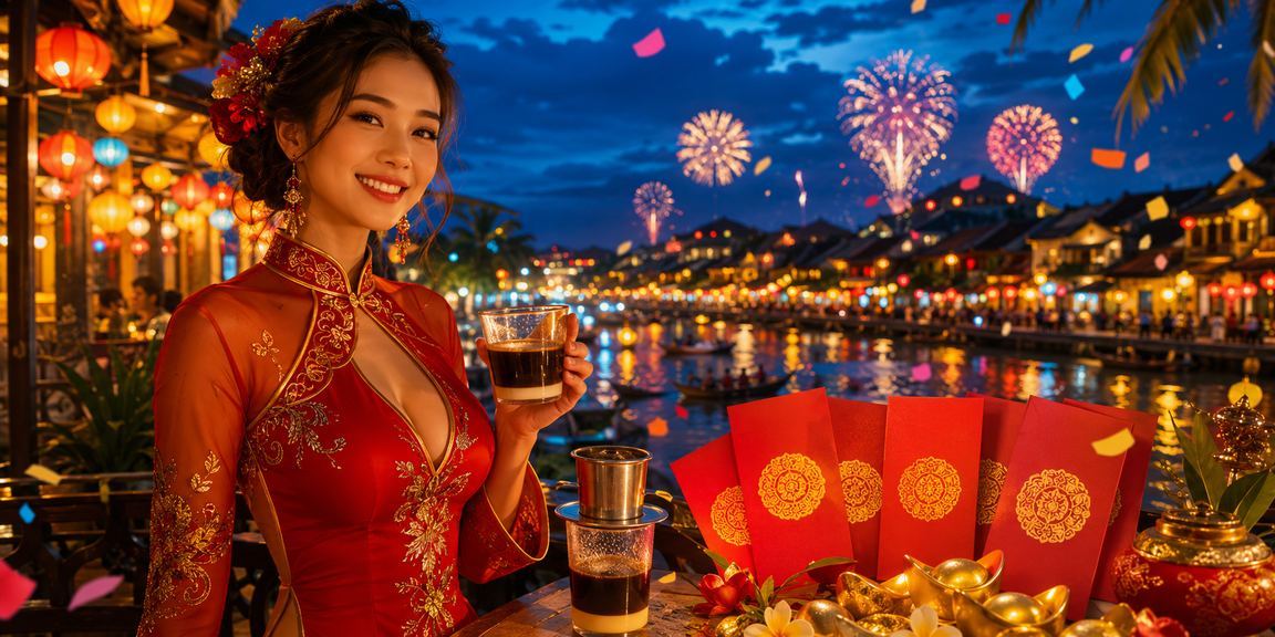 Người Việt thưởng thức cà phê và giải trí cân bằng tại Hội An